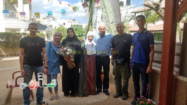  وصول الفوج الثاني من حجاج كفر قاسم حافلة الشيخ اياد عامر  الطائرة  والرئيس عادل وأهالي كفر قاسم في استقبالهم